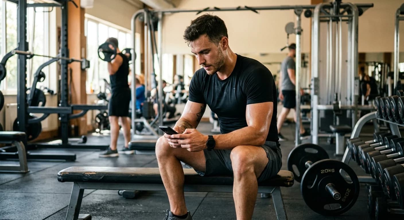 Fit persoon in de gym, CalorForm resultaat